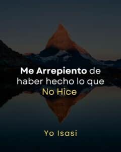 Me arrepiento de haber hecho lo que no hice